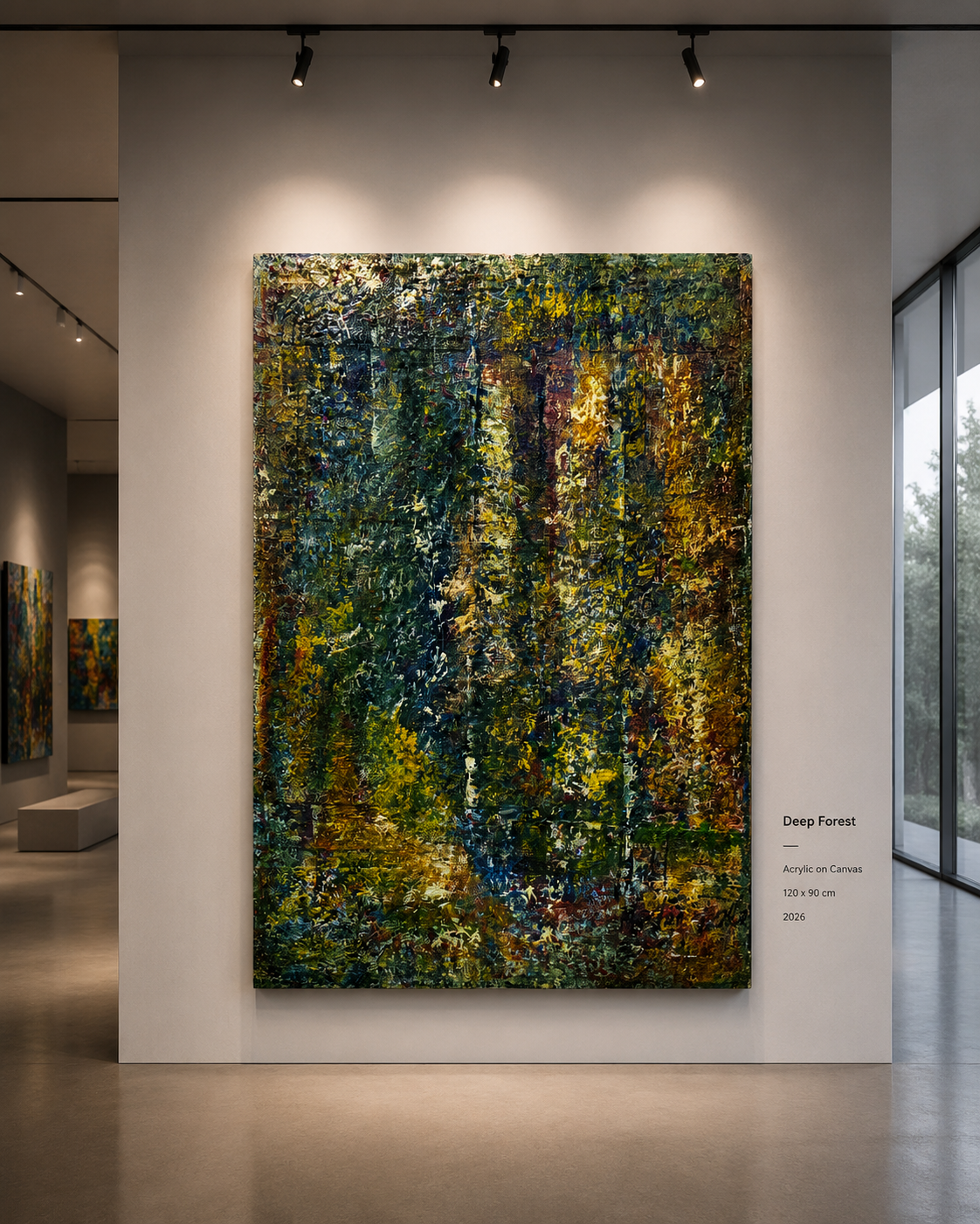Deep forest - Acrylic painting by Nestor Talla